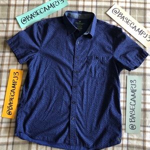 L AE AEO men’s American Eagle Blue print shirt